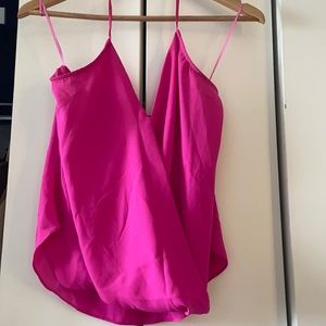 OLIVACEOUS HOT PINK HALTER TOP